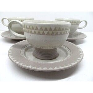 Mikasa Stone Craft "Ventura" Set Of 3 Cups And 3 Saucers